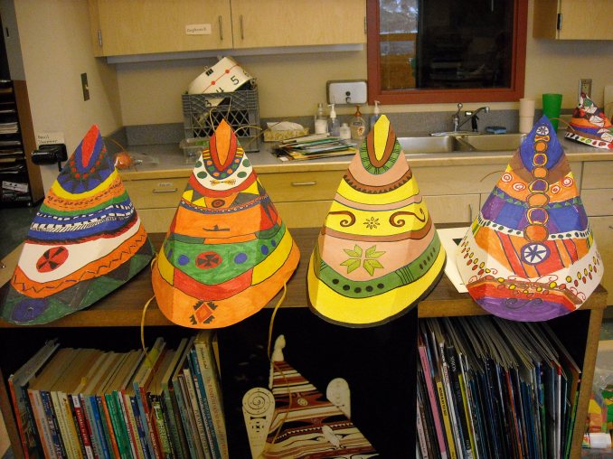 3 hats with prototype