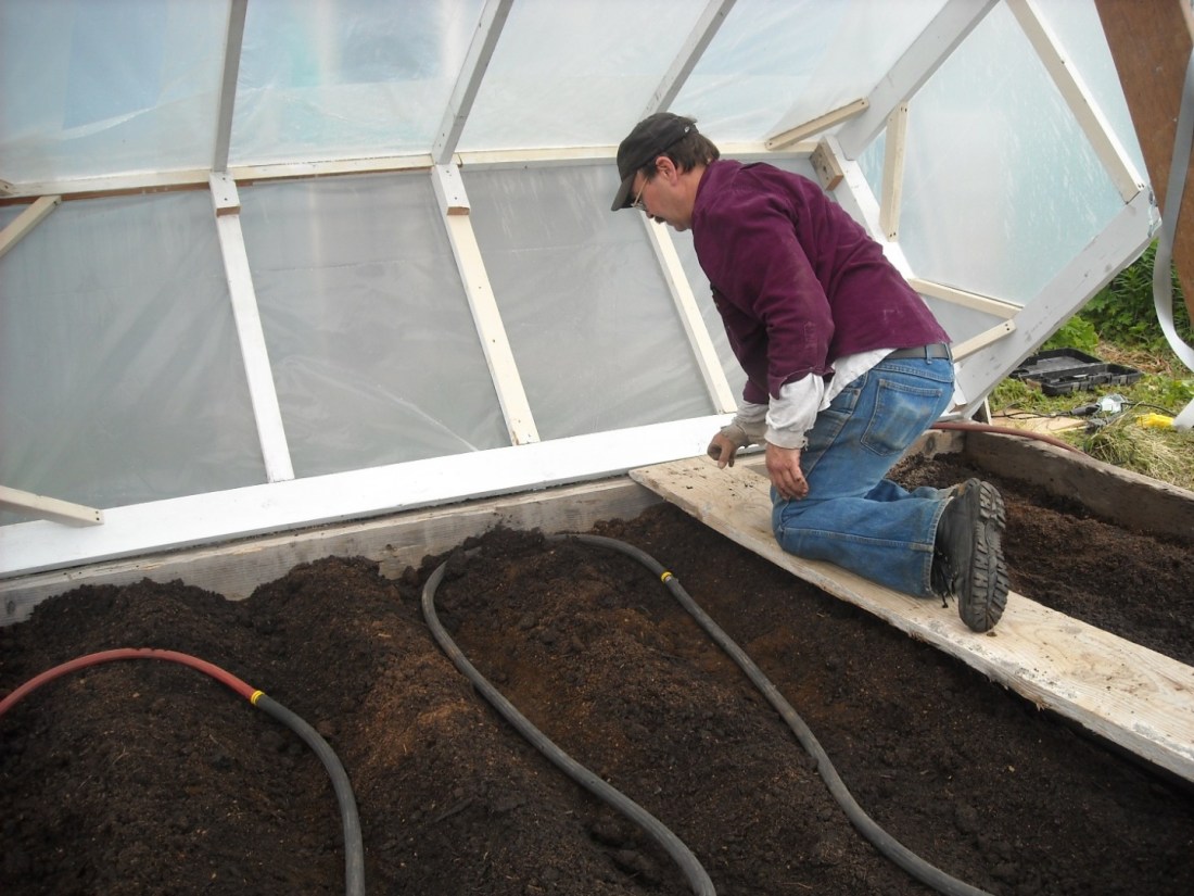 Devising and putting in the irrigation system.