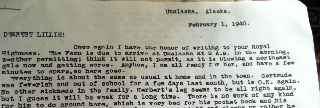 Charles Henry Hope writes to his daughter in 1940.